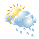 Mostly cloudy w/ showers